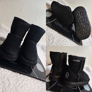 BearPaw Kids Black Suede Boots